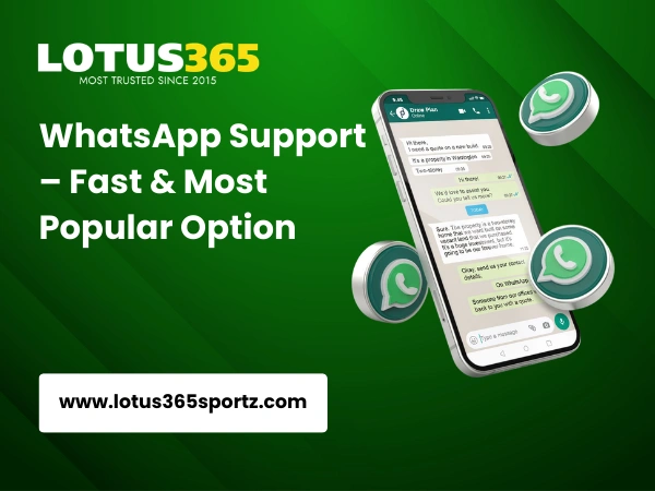 WhatsApp Support – Fast & Most Popular Option